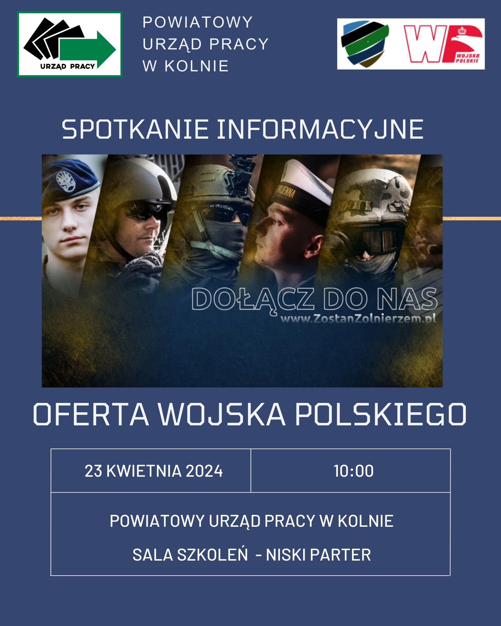 Plakat Spotkanie informacyjne - Wojsko Polskie